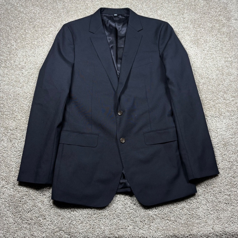 Bonobos Slim Fit Navy Italian Wool Blazer Suit Jacket 42L Marzotto Mens